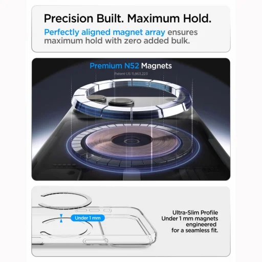 iPhone 17 Pro Max / 18 Pro Max priehľadné / biele puzdro Spigen Liquid Crystal MagSafe - 8