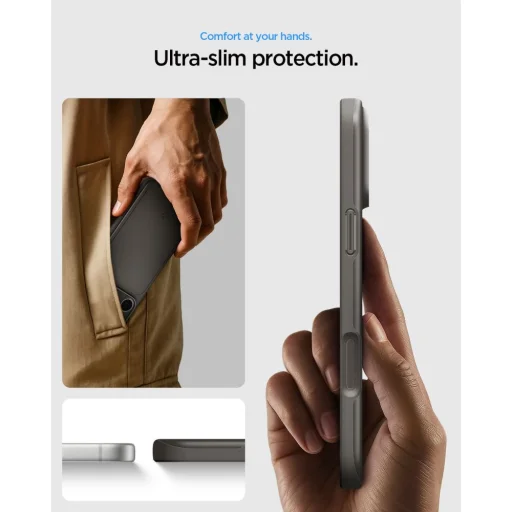 Apple iPhone 17 Pro / 18 Pro sivý Spigen Thin Fit Mag MagSafe zadný kryt - 7