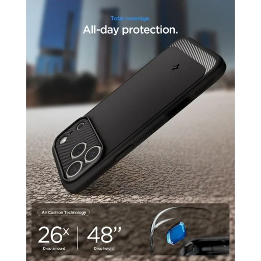 iPhone 17 Pro Max / 18 Pro Max matné čierne puzdro Spigen Rugged Armor Mag MagSafe - 8