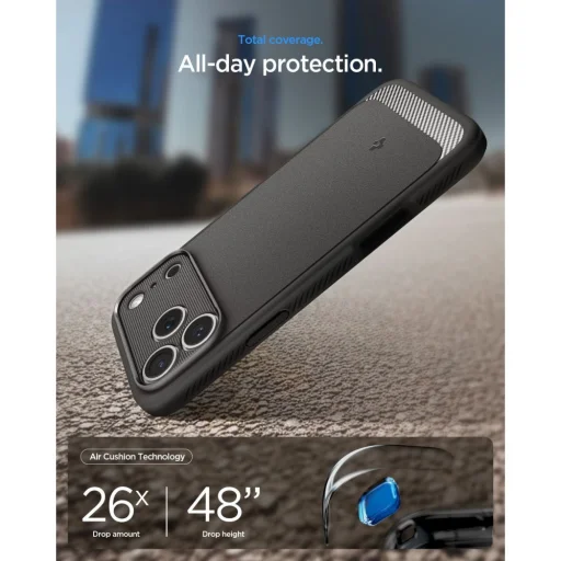Sivé puzdro Spigen Rugged Armor MagSafe pre iPhone 17 Pro Max / 18 Pro Max - 8