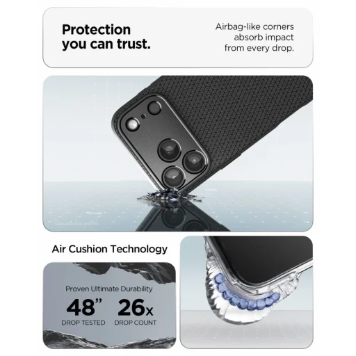 Apple iPhone 17 Pro Max / 18 Pro Max matné čierne puzdro Spigen Liquid Air - 9
