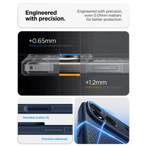 Puzdro Spigen Liquid Air pre Apple iPhone 17 Pro / 18 Pro, námornícka modrá - 8