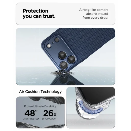 Puzdro Spigen Liquid Air pre Apple iPhone 17 Pro / 18 Pro, námornícka modrá - 9