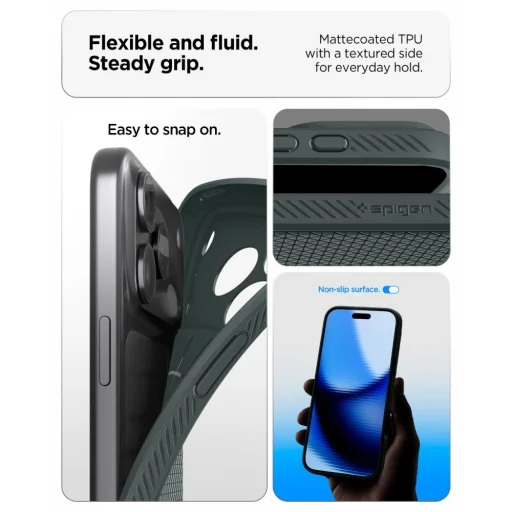 Apple iPhone 17 Pro Max / 18 Pro Max tmavozelené (Abyss Green) puzdro Spigen Liquid Air - 7