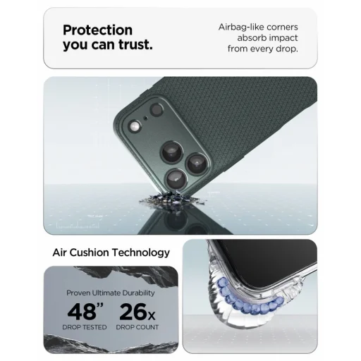 Apple iPhone 17 Pro Max / 18 Pro Max tmavozelené (Abyss Green) puzdro Spigen Liquid Air - 9