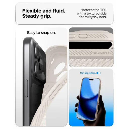 Apple iPhone 17 Pro Max / 18 Pro Max prírodný titán Spigen Liquid Air puzdro - 7