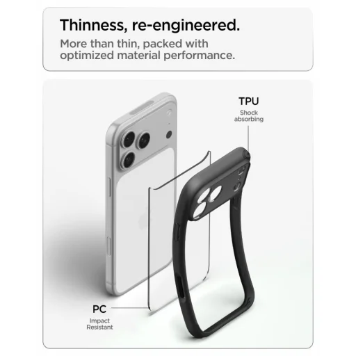 iPhone 17 Pro Max / 18 Pro Max matné čierne puzdro Spigen Ultra Hybrid - 7
