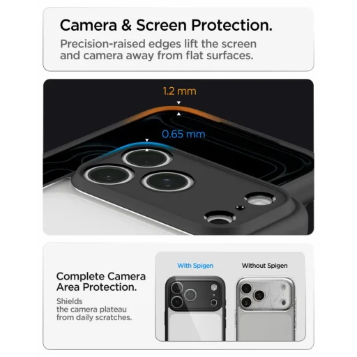 iPhone 17 Pro Max / 18 Pro Max matné čierne puzdro Spigen Ultra Hybrid - 10