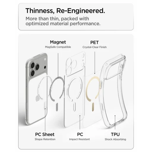 Apple iPhone 17 Pro / 18 Pro priehľadné a zlaté puzdro Spigen Ultra Hybrid MagSafe - 8