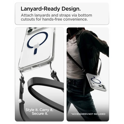 iPhone 17 Pro Max / 18 Pro Max priehľadné / tmavomodré puzdro Spigen Ultra Hybrid MagSafe - 13