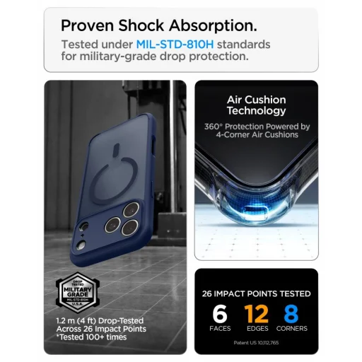iPhone 17 Pro / 18 Pro mrazivo tmavomodré puzdro Spigen Ultra Hybrid MagSafe - 10