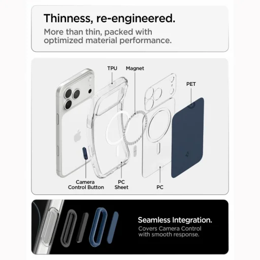 iPhone 17 Pro Max / 18 Pro Max matne modrý kryt Spigen Ultra Hybrid T MagSafe - 9