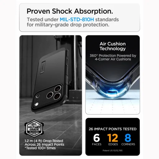 iPhone 17 Pro Max / 18 Pro Max čierny Spigen Tough Armor T MagSafe odolný zadný kryt - 13