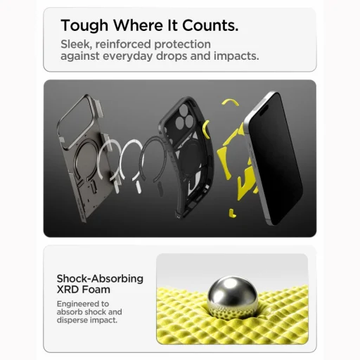 iPhone 17 Pro Max / 18 Pro Max tmavosivý Spigen Tough Armor T MagSafe odolný kryt - 8