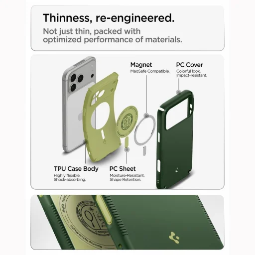 Zelené puzdro Spigen Nano Pop Hybrid MagSafe pre iPhone 17 Pro Max / 18 Pro Max - 9