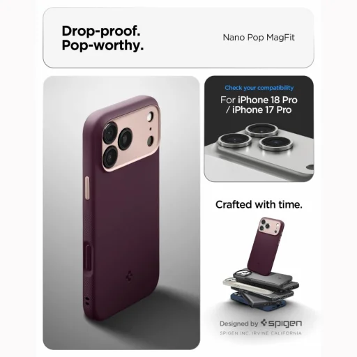 Bordové puzdro Spigen Nano Pop MagSafe pre Apple iPhone 17 Pro Max / 18 Pro Max - 11