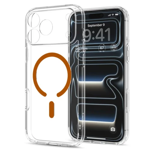 Apple iPhone 17 Pro / 18 Pro priehľadný / oranžový kryt Spigen Ultra Hybrid Mag MagSafe - 3