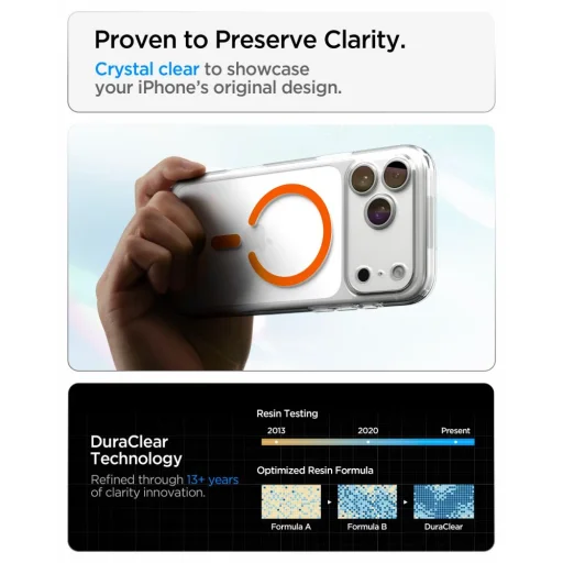Apple iPhone 17 Pro / 18 Pro priehľadný / oranžový kryt Spigen Ultra Hybrid Mag MagSafe - 7