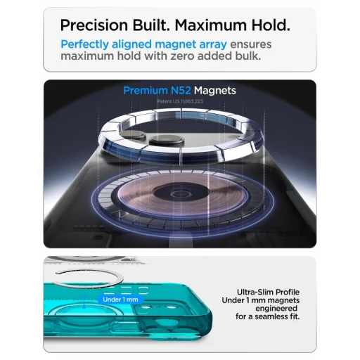 Apple iPhone 17 Pro Max / 18 Pro Max Spigen Ultra Hybrid MagSafe puzdro, C-One Bondi Blue - 11