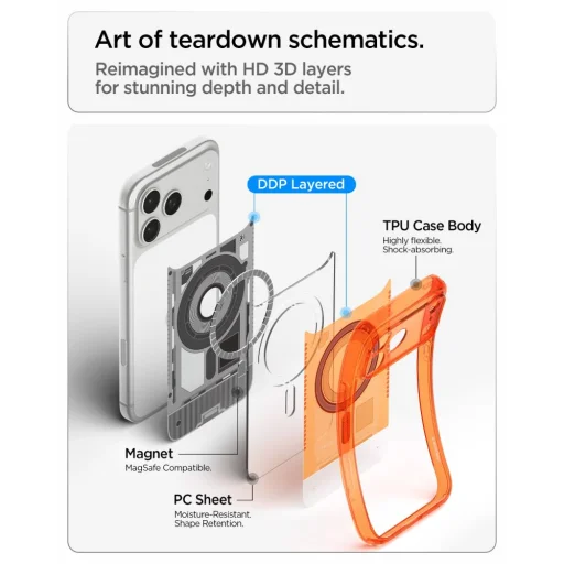 Apple iPhone 17 Pro Max / 18 Pro Max Tangerine oranžový zadný kryt Spigen Ultra Hybrid MagSafe - 9