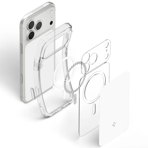 iPhone 17 Pro Max / 18 Pro Max lesklé biele puzdro Spigen Ultra Hybrid T MagSafe - 4
