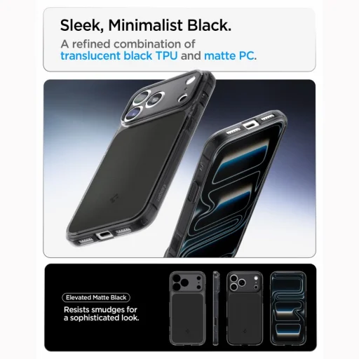 Apple iPhone 17 Pro / 18 Pro matné čierne puzdro Spigen Ultra Hybrid T MagSafe - 8