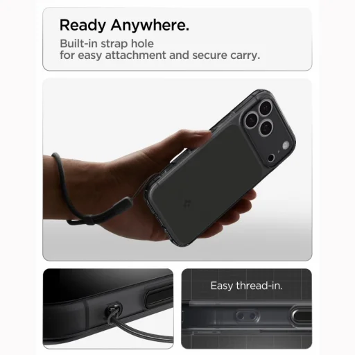 Apple iPhone 17 Pro / 18 Pro matné čierne puzdro Spigen Ultra Hybrid T MagSafe - 12
