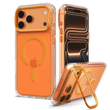 iPhone 17 Pro / 18 Pro priehľadný / oranžový kryt Spigen Ultra Hybrid Optik S MagSafe