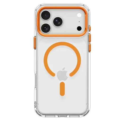 iPhone 17 Pro / 18 Pro priehľadný / oranžový kryt Spigen Ultra Hybrid Optik S MagSafe - 3