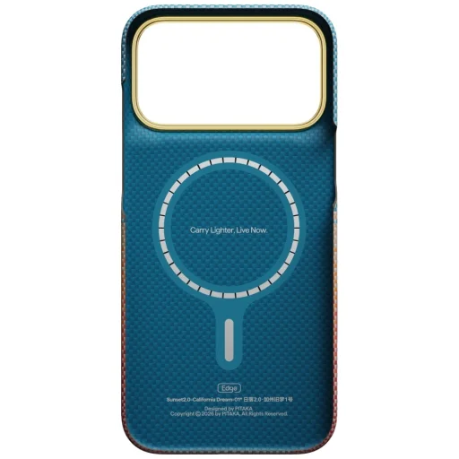 iPhone 18 Pro Max / 17 Pro Max Sunset PITAKA Edge Case California Dream 01 prémiové puzdro z aramidových vlákien - 3