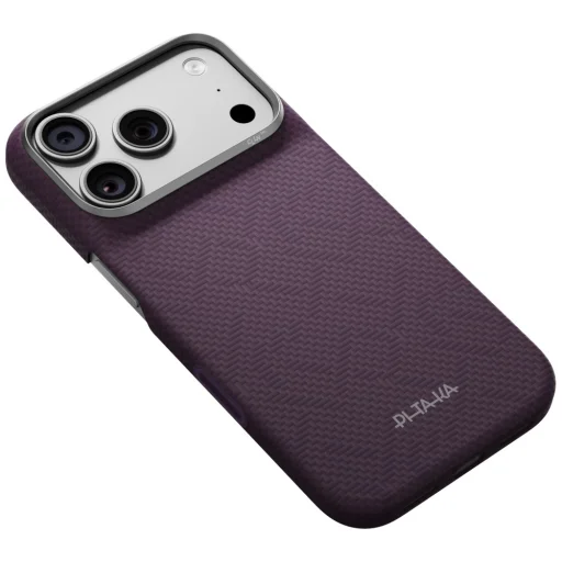 iPhone 18 Pro / 17 Pro Charoite fialový PITAKA Edge Case PTK Weaving MagSafe kryt - 3
