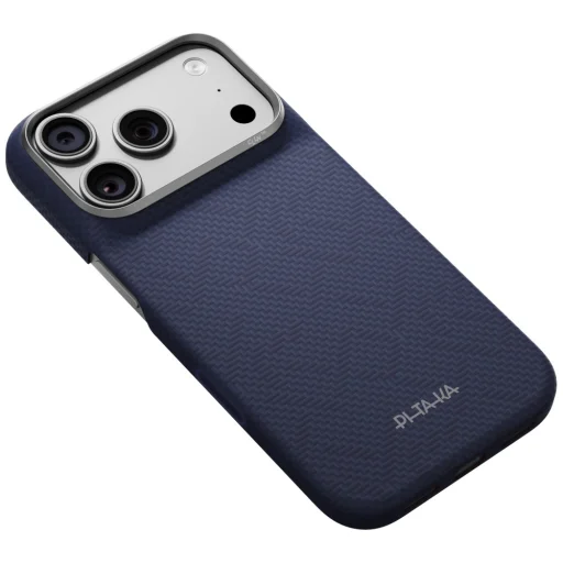 iPhone 18 Pro / 17 Pro modrý PITAKA Edge PTK Weaving-Sapphire MagSafe kryt - 3
