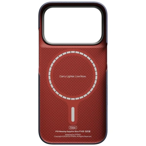 iPhone 18 Pro / 17 Pro modrý PITAKA Edge PTK Weaving-Sapphire MagSafe kryt - 7
