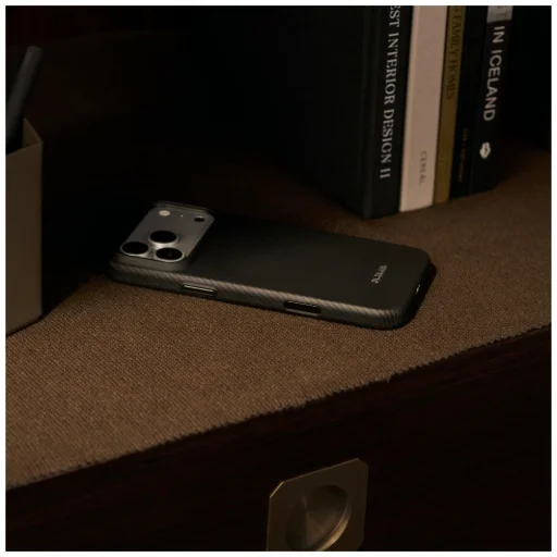 iPhone 18 Pro / 17 Pro čierno-sivé ochranné puzdro PITAKA Summa Case - 10
