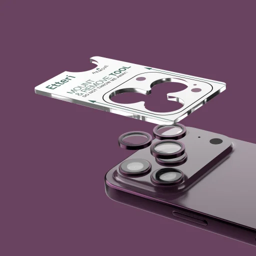 iPhone 18 Pro / 18 Pro Max bordové Etteri ochranné sklo na šošovku fotoaparátu - 3