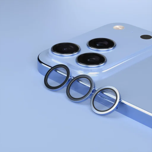iPhone 18 Pro / 18 Pro Max Nebeská modrá Etteri ochrana šošoviek fotoaparátu - 2