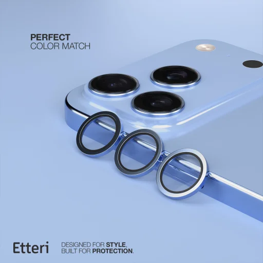 iPhone 18 Pro / 18 Pro Max Nebeská modrá Etteri ochrana šošoviek fotoaparátu - 7