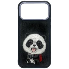  iPhone 18 Pro / 17 Pro fekete Nimmy Big Eyed Giant Panda tok
