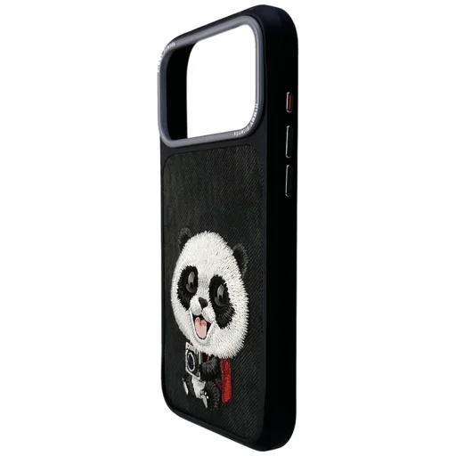  iPhone 18 Pro / 17 Pro fekete Nimmy Big Eyed Giant Panda tok - 2
