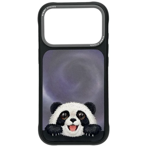  iPhone 18 Pro / 17 Pro fekete Nimmy Nagy Szemű Fekvő Óriás Panda MagSafe tok - 1