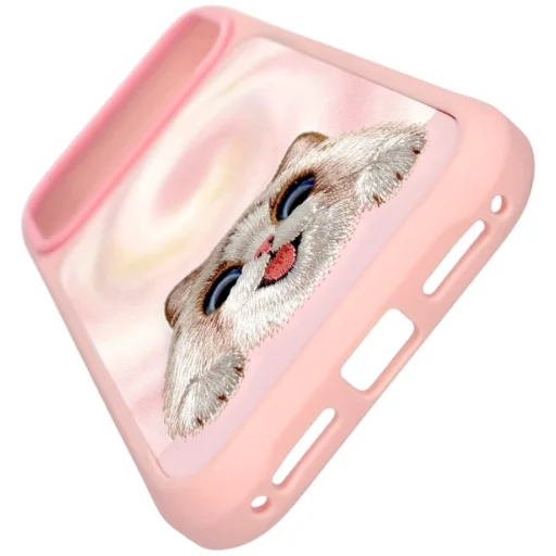 iPhone 18 Pro / 17 Pro ružové puzdro Nimmy – ležiaca mačka Ragdoll s veľkými očami - 3