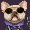 iPhone 18 Pro Max / 17 Pro Max fialové puzdro Nimmy Glasses Cool Dog thumbnail