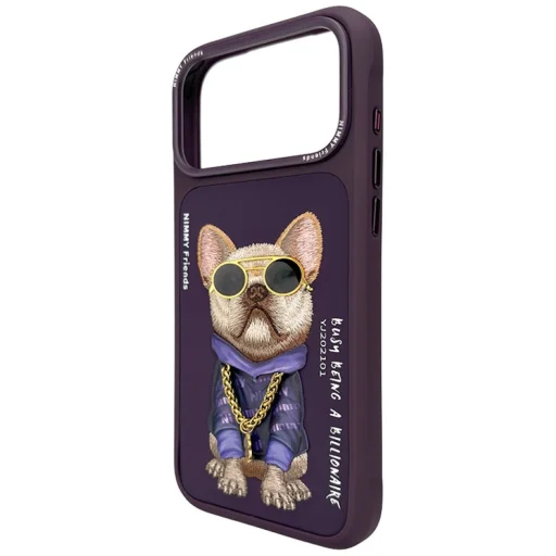 iPhone 18 Pro Max / 17 Pro Max fialové puzdro Nimmy Glasses Cool Dog - 3