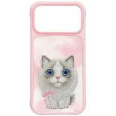  iPhone 18 Pro / iPhone 17 Pro rózsaszín Nimmy Big Eyed Ragdoll Cat tok