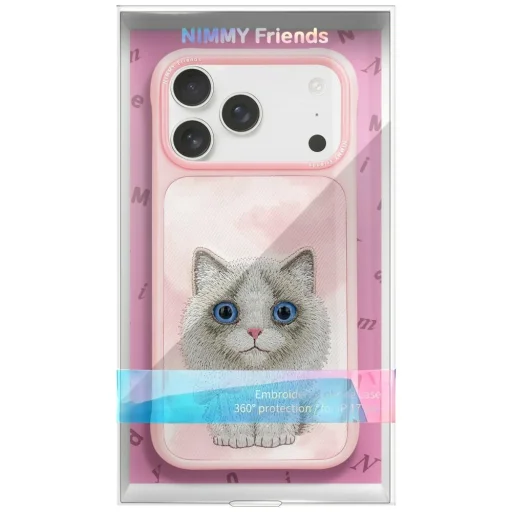  iPhone 18 Pro / iPhone 17 Pro rózsaszín Nimmy Big Eyed Ragdoll Cat tok - 7