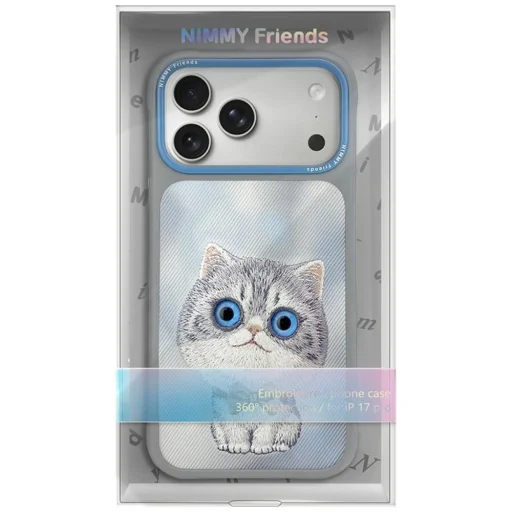  iPhone 18 Pro / 17 Pro szürke Nimmy Big Eyed Silver Shaded Cat hátlap tok - 7