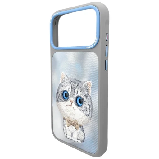  iPhone 18 Pro / 17 Pro szürke Nimmy Big Eyed Silver Shaded Cat hátlap tok - 3