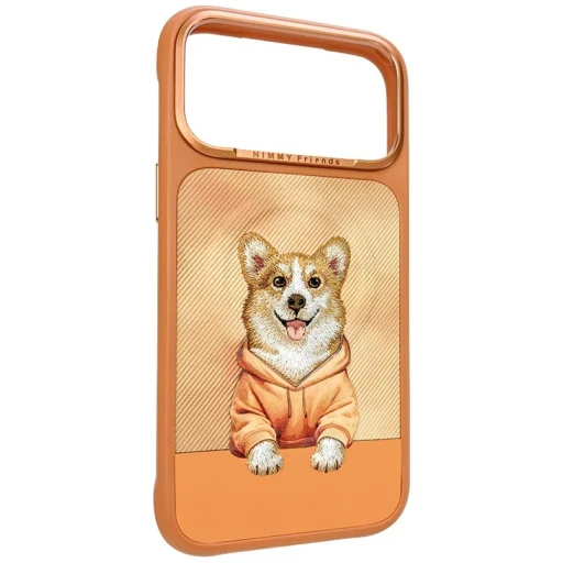 iPhone 17 Pro / 18 Pro oranžové puzdro MagSafe Nimmy Gentle Pets Series Dog - 3