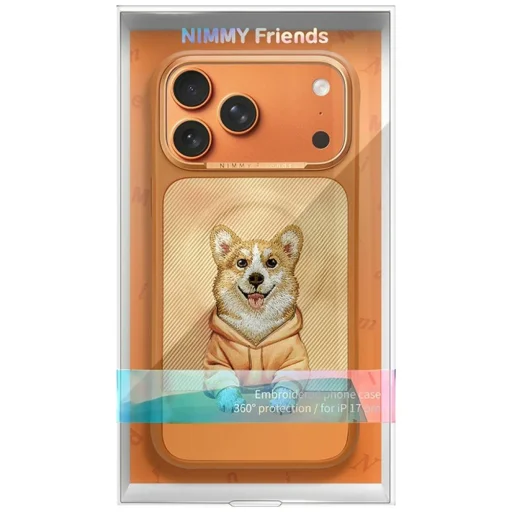 iPhone 17 Pro / 18 Pro oranžové puzdro MagSafe Nimmy Gentle Pets Series Dog - 8