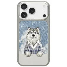 Sivý kryt Nimmy Gentle Pets Series Dog MagSafe pre iPhone 17 Pro / 18 Pro